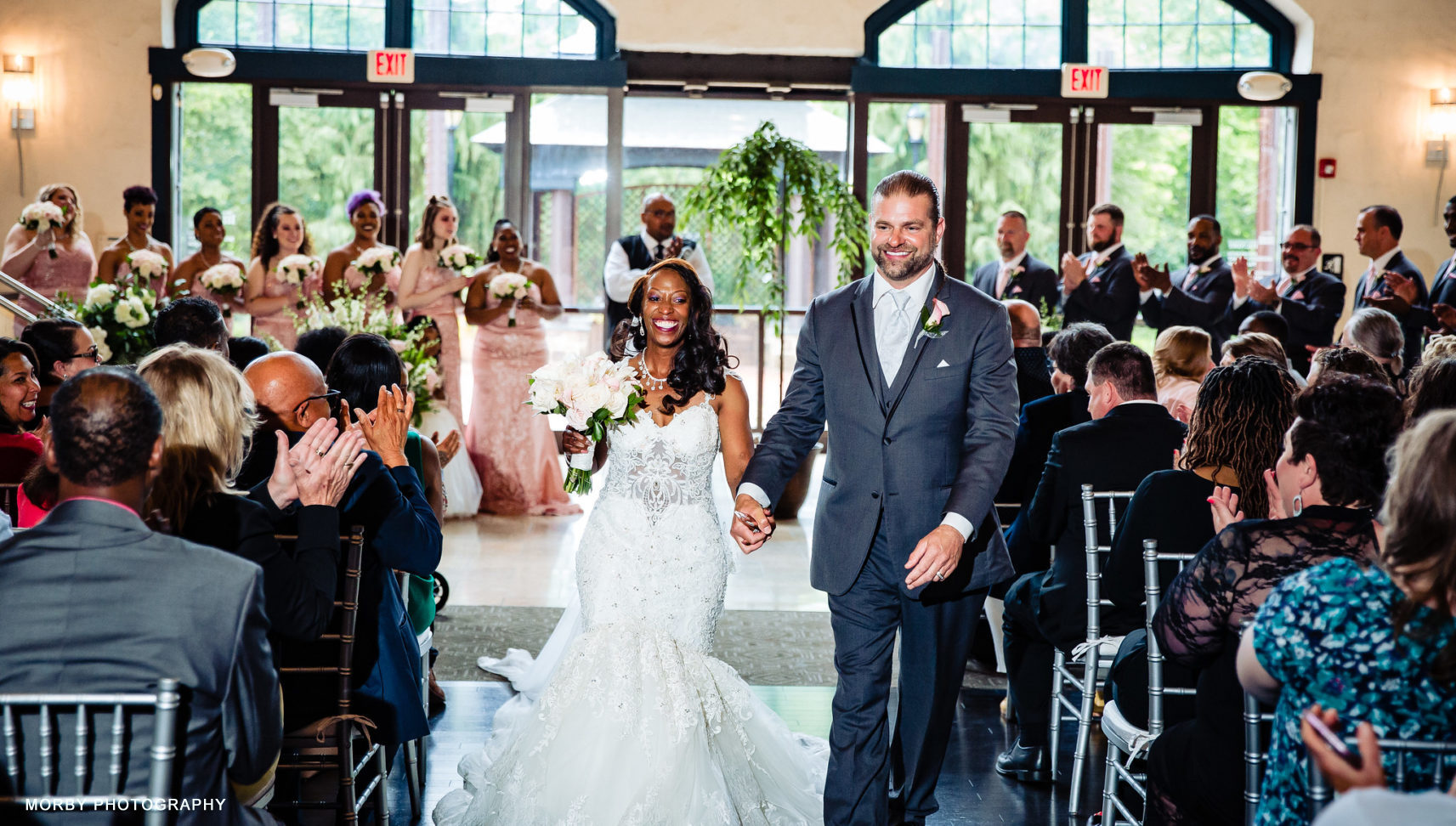 Bride and Groom Wedding Ceremony at Phoenixville Foundry