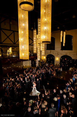 Bride and Groom Dance at Wedding at the Phoenixville Foundry