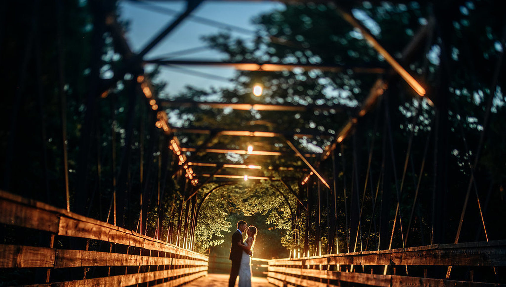 Bride and Groom at Bridge at Phoenixville Foundry