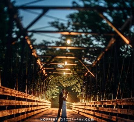 Bride and Groom at Bridge at Phoenixville Foundry