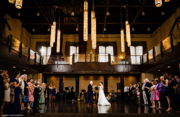Bride and Groom Dancing at Phoenixville Foundry Wedding