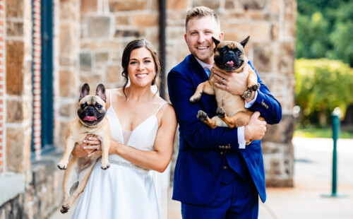 Couple with their dogs